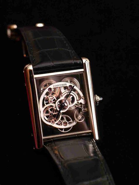 cartier tank mc skeleton replica|cartier tank vs homage.